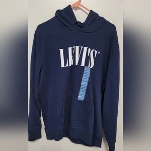 Levi's Men's Cotton Blend Graphic Logo Relaxed Fit Pullover Hoodie Size Large